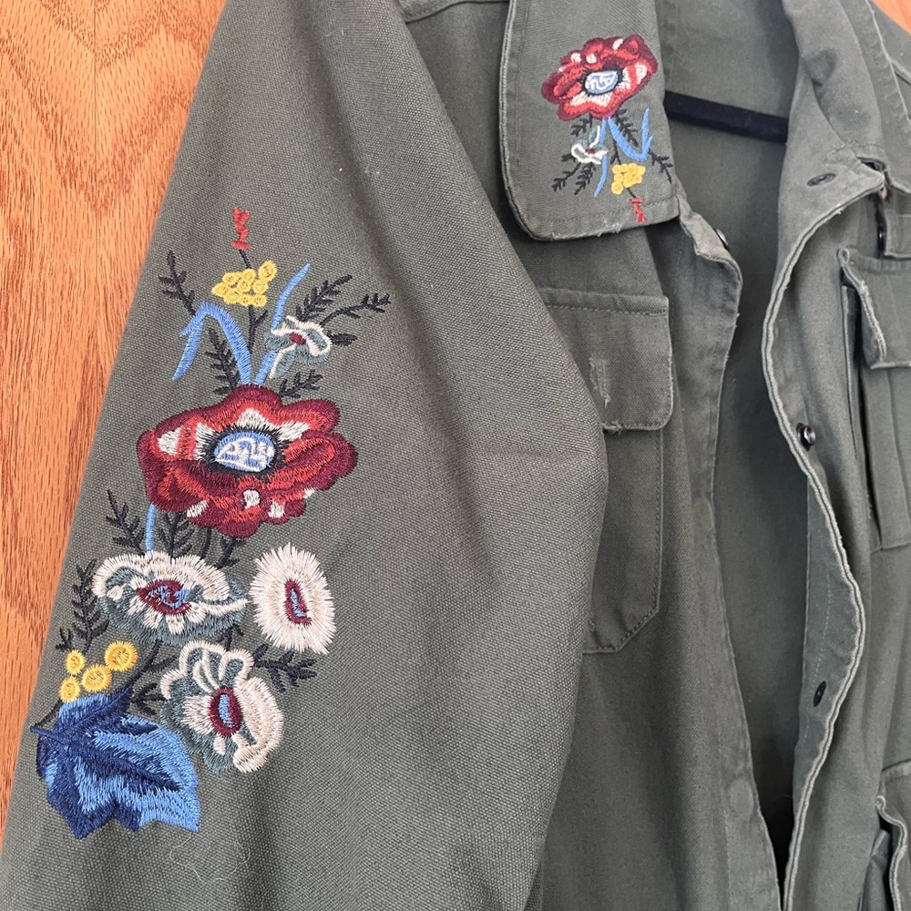 Embroidered Dolan army surplus jacket